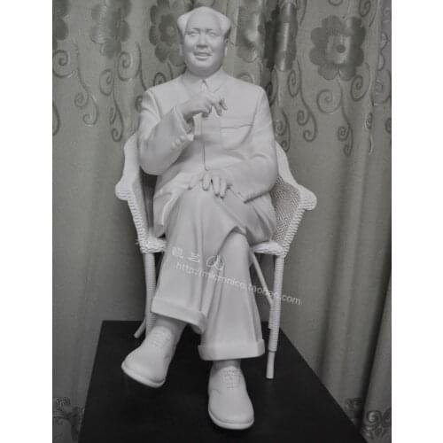 Chairman Mao sit chair like figure sculpture ceramic crafts ornaments like high-grade sofa Dehua Mao Zedong statue