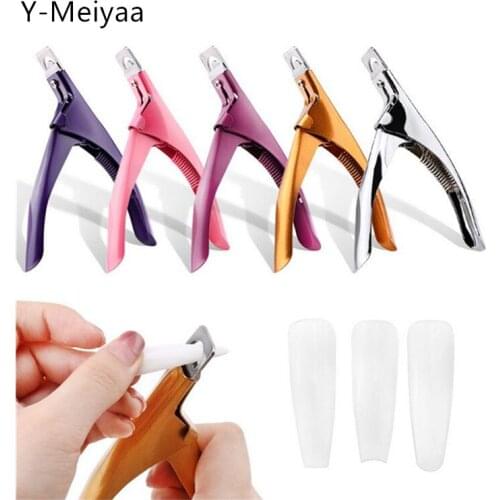 Professional Nail Art Clipper Special Type U Word False Tips Edge Cutters Manicure Colorful Stainless Steel Nail Art Tools 30