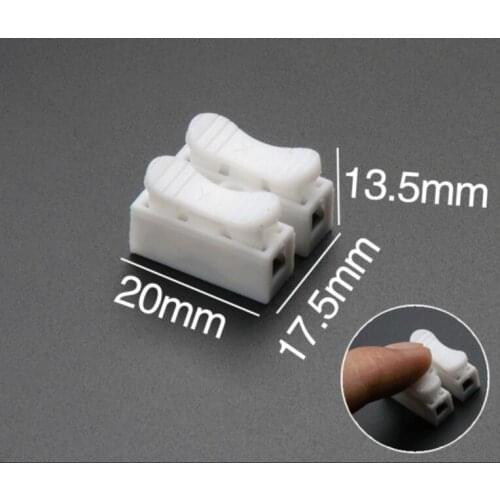 CH-2 CH-3 Spring Wire Quick Connector 10pcs/lot 2p 3p G7 Electrical Crimp Terminals Block Splice Cable Clamp Easy Fit Led Strip