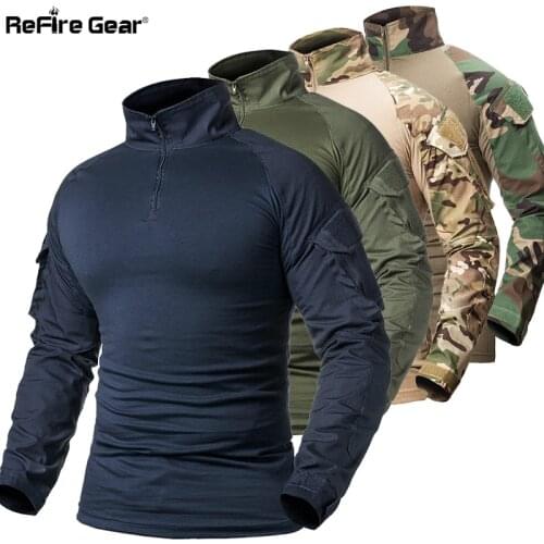 Мужские однотонные футболки ReFire Gear China At AliExpress