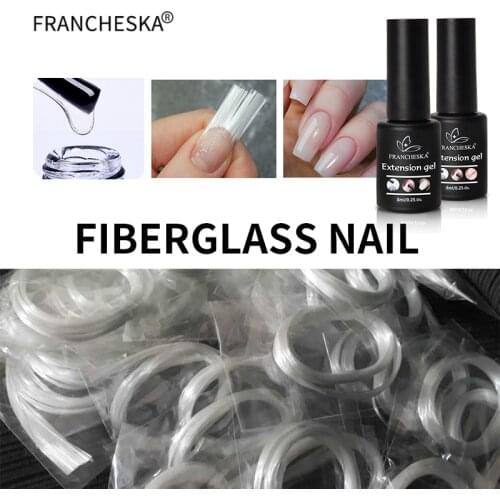 Nail Art Fiberglass for UV Gel DIY Nail Form Fibernails Acrylic Nail Extension Tips Fiber Glass Nails Building Manicure Tool