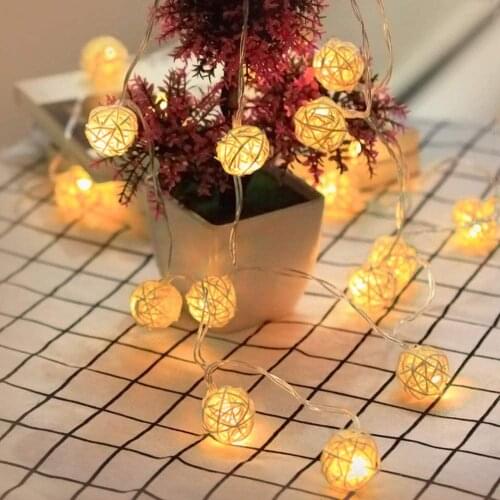 Led Light String Decoration 1.2M/2.5M 3Cm Sepak Takraw Light String Fairy Lights Led Bedroom Home New Year Christmas Decorations