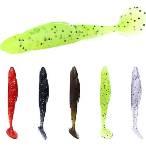 6PCS/Lot 9.5cm Wobblers Fishing Lures Easy Shiner Swimbait Silicone Soft Bait Double Color Carp Artificial Soft Lure