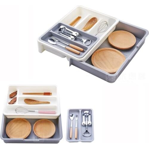 16%,pp Drawer Store Expandable Cutlery Tray Adjustable drawer partition Home Storage 36*28*5.5cm
