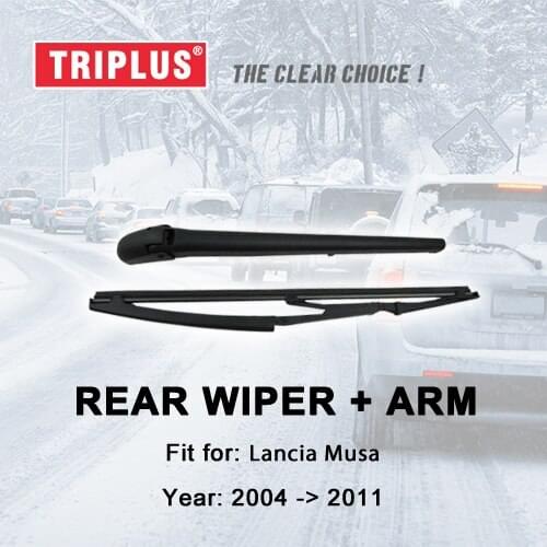 Rear Wiper Arm with Blade for Lancia Musa (2004-2012) 1pc 13" 330mm, Rear Wiper Arm & Rear Wiper Blades