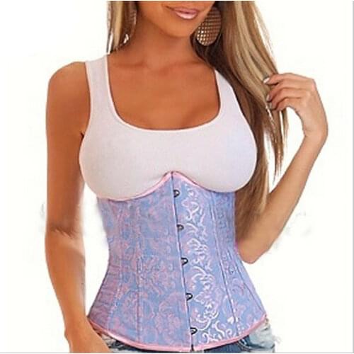 Jaquard Underbust Corset for Slimming Waist Corset Brocade Waist Trainer Waistcoat Sexy Plus Size Corset