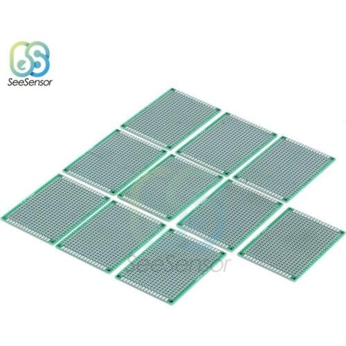 10Pcs 5X7cm Double Side Prototype Diy Universal Printed Circuit PCB Board Protoboard Experimental Development Plate For Arduino