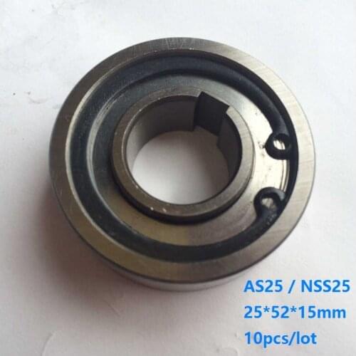 10pcs/lot AS25 NSS25 25×52×15mm Backstop One Way Clutch Bearing Roller Type Bearings Freewheel Type Cam Clutch 25*52*15mm