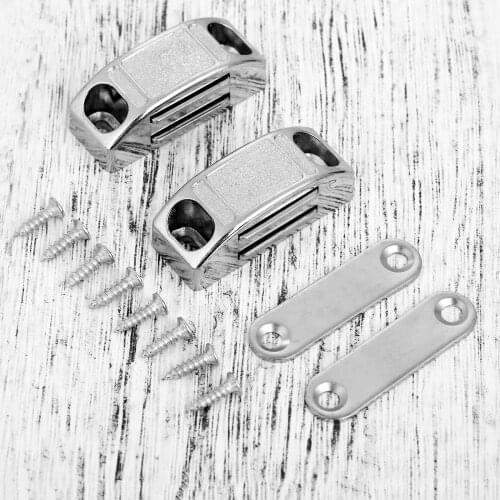 2Pcs Furniture Door Stopper 42*17MM Magnetic Door Cupboard Wardrobe Cabinet Latch Catches Stop Stoppers Self-Aligning Magnet