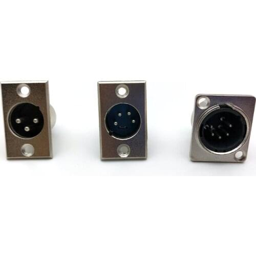 20PCS 3PIN 4PIN 5PIN male XLR Chassis Mounted Socket panel ADAPTER Microphone