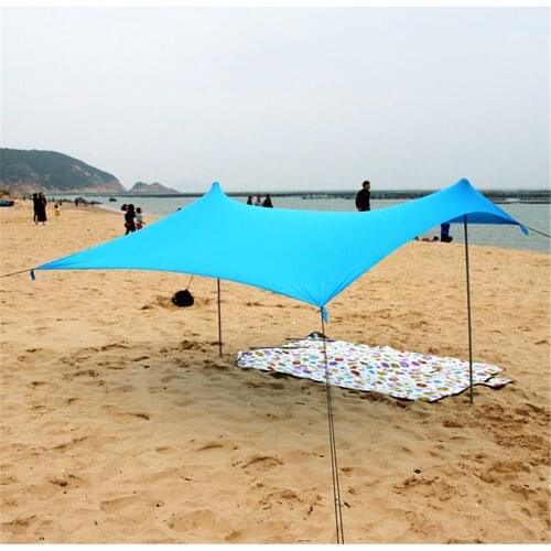300*280*200CM Beach Tent Anti-UV Support Rod Stability Outdoor Sun Shelter Camping Trips Fishing Backyard Picnic Sunshade Canopy