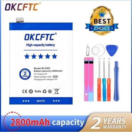 OKCFTC 2800mAh BLP801 battery for Oneplus 8T Pro One Plus 8Tpro Batteriesree Tools AKKU