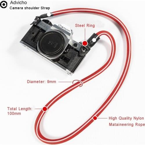 Mountaineering Nylon Rope Camera Shoulder Neck Strap Belt for Leica Canon Nikon Olympus Pentax Sony Mirrorless Digital Camera