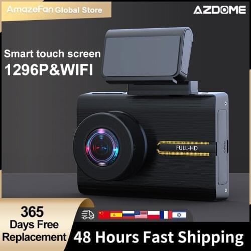 Azdome Car DVR Video recorder FHD 1296P Night Vision Smart Car Dash Camera Rear View Dual Camera Recorder 24H Parking Monitor