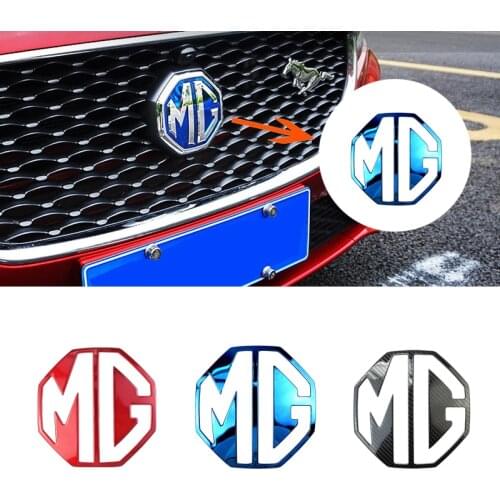 For MG 6 ZS Car Emblem Sticker Logo Morris Garage Accessories 3D Metal Sticker Grille Front Rear Badge Decorative Decal Carbon
