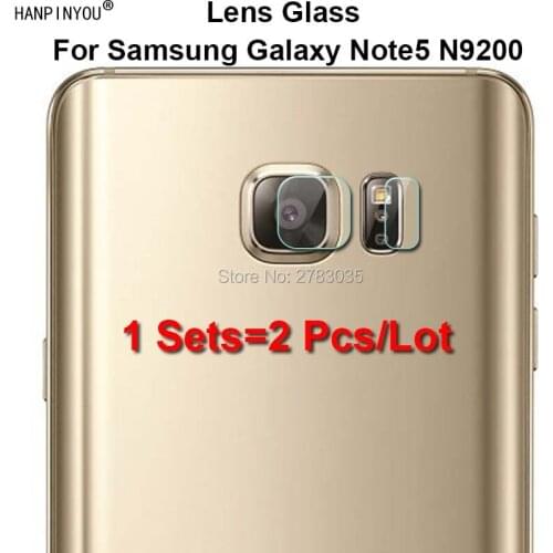For Samsung Galaxy Note 5 V N9200 5.7" Clear Ultra Slim Back Camera Lens Protector Rear Flashlight Len Cover Tempered Glass Film