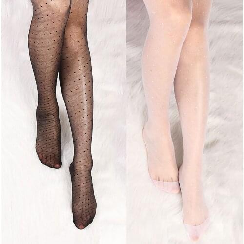 Women Sexy Stockings Twill Small Polka Dot Print Thin Mesh Tights Pantyhose Stocking Exotic Apparel Womens Erotic Stockings
