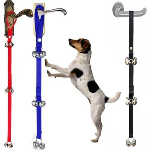 Dog Training Doorbell Adjustable Hanging Dog Pet Alarm Bells Mascotas Pet Supplies Three Color for Small Medium Large Dogs