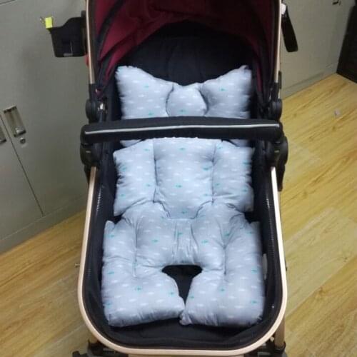2 Sides Printed Baby Stroller Pad Car Seat Cushion Mattresses Pillow Cover Thicken Warm Child Carriage Cart Pad Mat