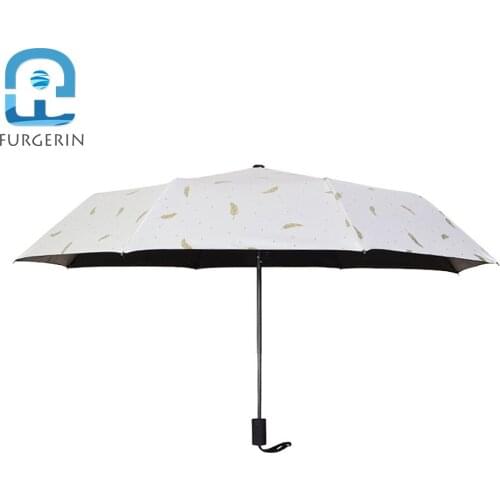 FURGERIN Sun Umbrella Men foldable umbrella rain women Cute Girls Umbrellas Windproof Hanging for sunny/rainy days