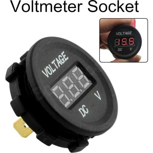 Hot sale Waterproof 12V Car Motorcycle Boat Power Adapter Charger LED Digital Voltmeter Socket