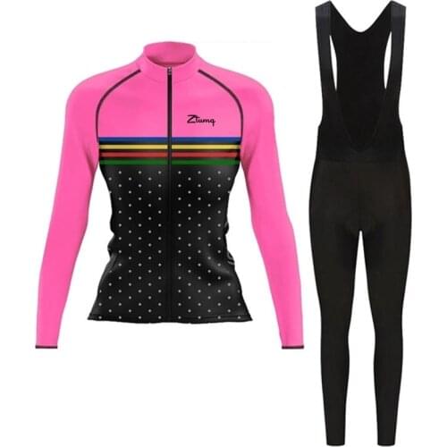 Cycling Jersey Sets Long Sleeve Bib Pants Bike Clothing Bicycle Riding Skinsuit MTB Running Sportwaer Suit Ropa Maillot Ciclismo