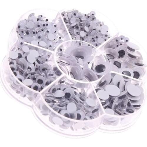 A Box of 710 DIY Round Googly Eyes Glue Eyes Made From Dolls' Eyes