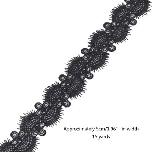 Lace Woven Bandwidth 15yards White Lace Trim & Embellishments DIY Handmade Wedding Decoration Clothing Lace Ribbon Gift