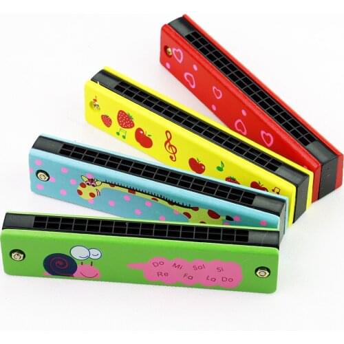 16 Holes Cute Harmonica Musical Instrument Montessori Educational Toys Cartoon Pattern Kids Wind Instrument Children Gift Kids