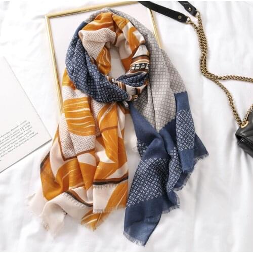 Fashion Winter Scarf For Women Hijab Viscose Warm Leopard Patchwork Scarf Luxury Brand Blanket Wraps Female Scarves And Shawls