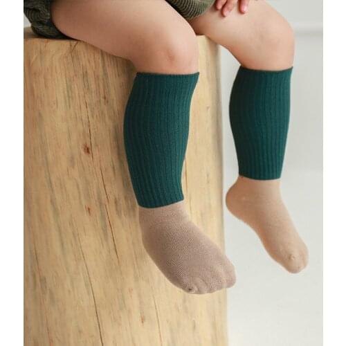 Baby Boys Girls Socks Newborns Candy Simple Cotton Autumn Winter Solid Socks Infant Toddle Girls Socks Kids Floor Socks