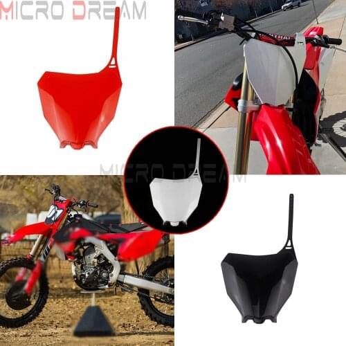 White Motorcycle Motocross Front Number Plate for Honda CRF250R CRF450R CRF 250 450 R RX Dirt Racing Pit Bike Name Plates Board