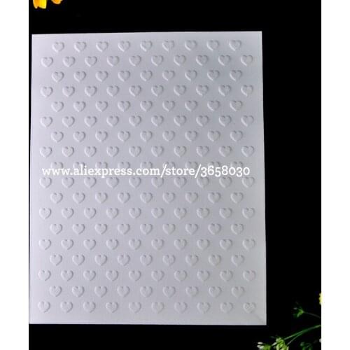 Heart Plastic Embossing Folder For Scrapbook DIY Album Card Tool Plastic Template 12.1x15.3cm 8071037
