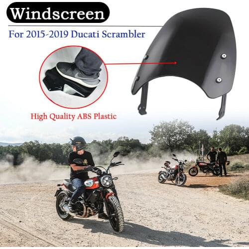 Carbon Motorcycle Windscreen Windshield Wind Deflector Protection For Ducati Scrambler Classic Icon 2015 2016 2017 2018 2019 New