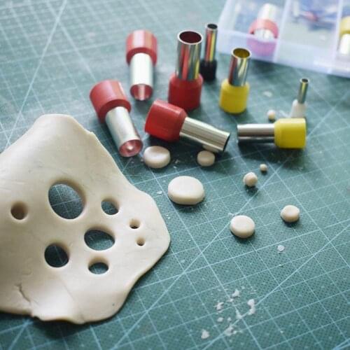 40-Piece Round Shape Clay Cutter Indentation Circle Shape Cutters Mold Ceramics Dotting Tools
