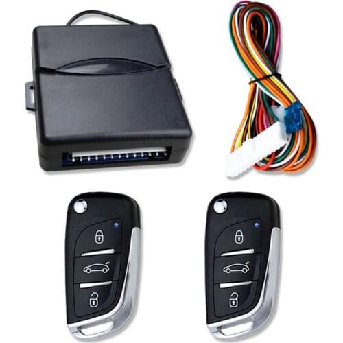 Universal Car Auto Keyless Entry System Button Start Stop LED Keychain Central Kit Door Lock with Remote Control