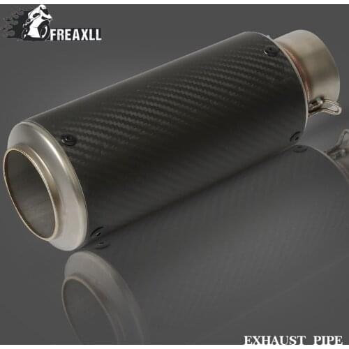 Universal 61MM Motorcycle Exhaust Pipe With Muffler Moto Pit Bike Pot Escape For honda hornet cb600f XADV steed husqvarna