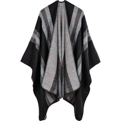 Womens Cashmere Poncho Big Fork Hot Summer Female Capes Ethnic Scarf New Winter Scarf Cloak of Air Conditioning Cloak