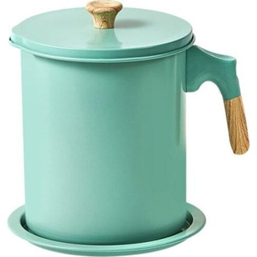 1 X Oil Strainer 14*15cm Aluminum & Stainless Steel Cooking Oil Storage Strainer Grease Pot Filter Can