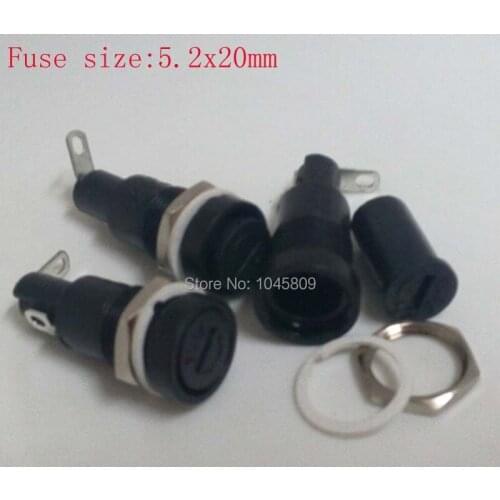 10 Pcs Per Lot Fuse Holder For 5x20mm Fuse R3-11 10A 250V Mark UL/CSA Fuse Holder