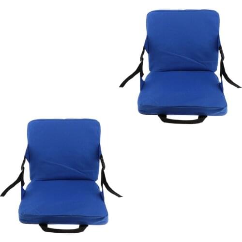 2pcs Foldable Rocking Chair Cushion Pad Outdoor Camping Beach Stadium Seat