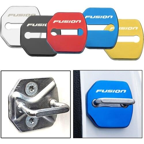 4PCS Car Door Lock cover Protect Buckle Cover Latch Stop Anti Rust Car accessories For Ford Fusion Car Styling