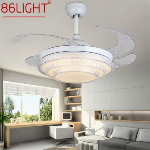 86LIGHT Ceiling Fan Light Remote Control Without Blade Modern Simple White LED Lamp For Home