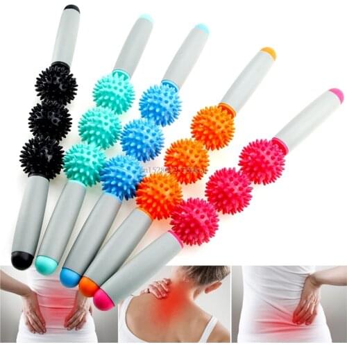 6colours Anti Cellulite Massager Stick Anti-Cellulite Trigger Point Stick Body Foot Face Leg Slimming Massage Muscle Roller