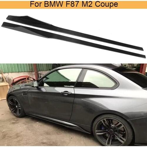 Carbon Fiber Side Skirts Extension Lip Aprons for BMW F87 M2 Coupe 2 Door Only 2016 2017 2PCS