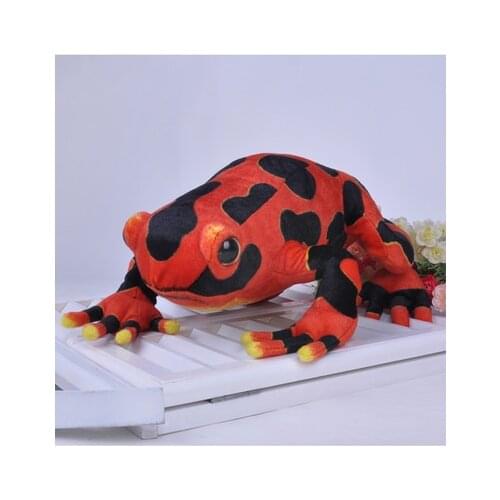 Large 40cm simulation red frog plush toy doll birthday gift b0339