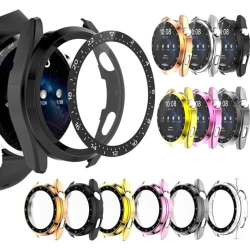 Arrival Soft Protect Cover For Huawei Watch 3 Pro 48MM Plating PC Tempered Glass Shell Screen Protector SmartWatch Accessories