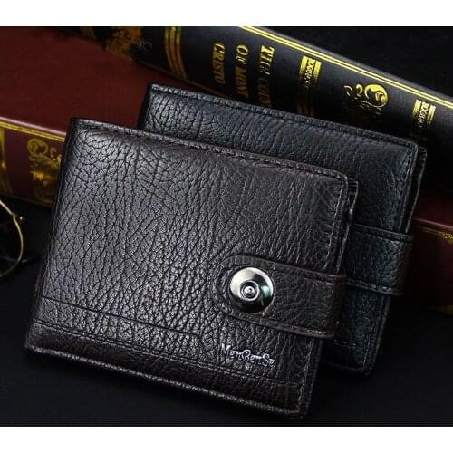 Business Wallet For Man PU Leather Short Wallet Mini Wallet Fashion Casual Large Capacity Wallet
