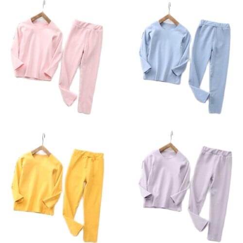 Children Thermal Underwear Set Boys and Girls Stripe Clothes Set Casual Baby Warm Suit Fashion Kids Clothes Wholesale Clothing