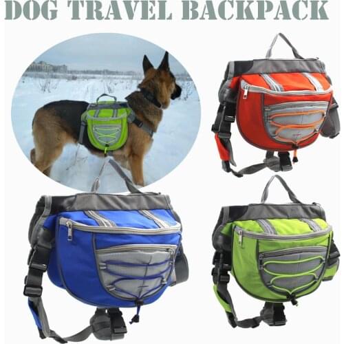 Dog Travel Backpack Waterproof Adjustable nylon Pet Backpack Dog saddle Bag For Large Dog hiking travel pet accessories S/M/L